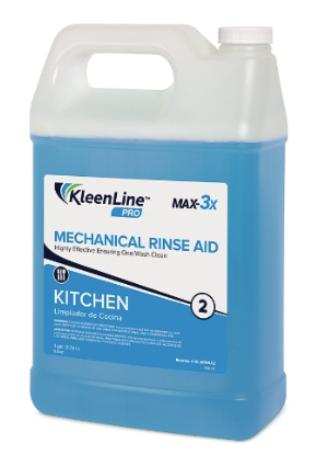 (CI-0002) KleenLine Pro MAX-3X Mechanical Rinse Aid 1 Gallon, 2 per case