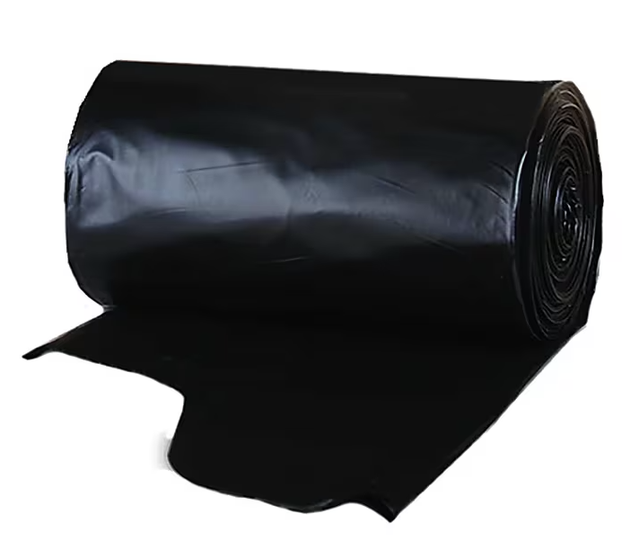 (CL-0990) 55 Gallon Contractor Bag, 35.75’’ x 53.87’’, Low Density, 3 mil, Black, 15 Bags/Roll, 4 Rolls/Case (60 bags per case)