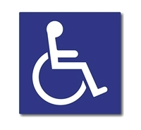 ****( CV-5020) Handicap Accessible Sign. Heavy Duty Styrene Plastic. 7x7