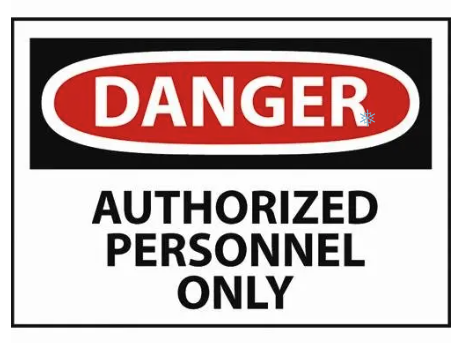 **** (CV-5050) Danger Authorized Personnel Only, Sign 7 x 10