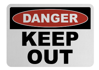 **** (CV-5060) Danger Keep Out, Sign 7 x 10