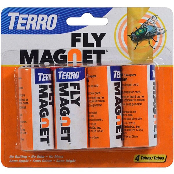 (CV-8050) Terro Fly Magnet 4-Pack Sticky Fly Paper Trap