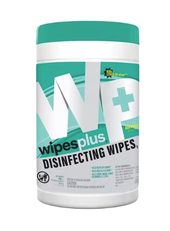 (LA-0410) WipesPlus® 75ct Disinfecting Surface Wipes 6/75s - White