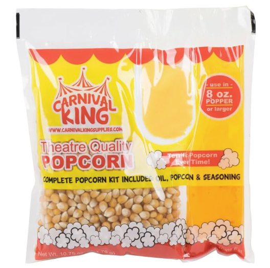 (PD-5025)  Carnival King All-In-One Popcorn Kit for 8 oz. Poppers