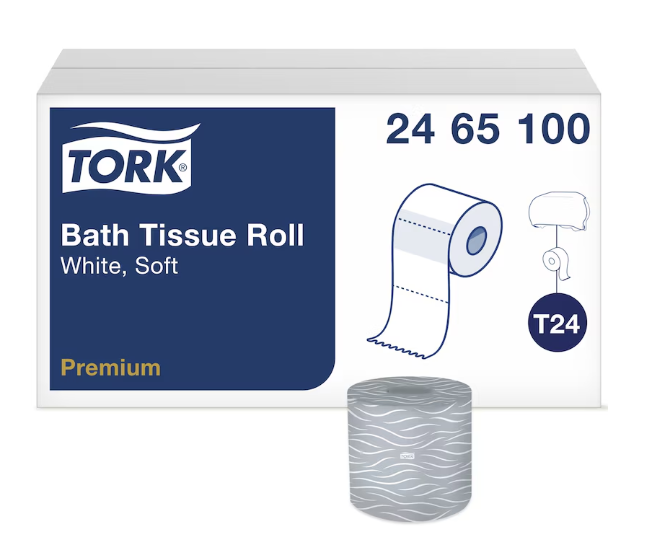 (PT-0050) Tork Premium 4" x 4" Individually Wrapped 2-Ply Standard  80 rolls per Case 2465100