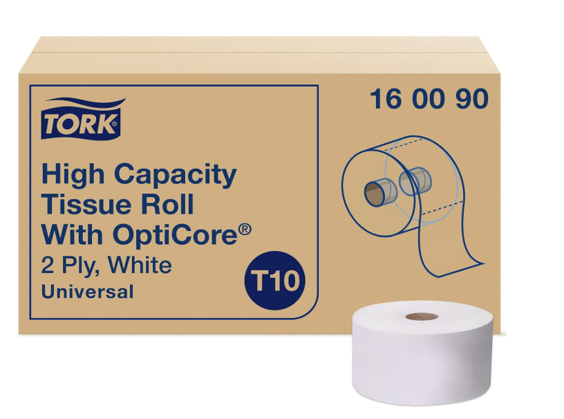 (PT-0080) 160090 Tork Opticore Mid-Size Toilet Paper (T10), 2-Ply, 12 Per Case