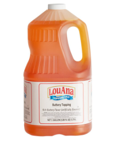(SP-2090)***LouAna 1 Gallon Butter Flavored Topping, Gallon