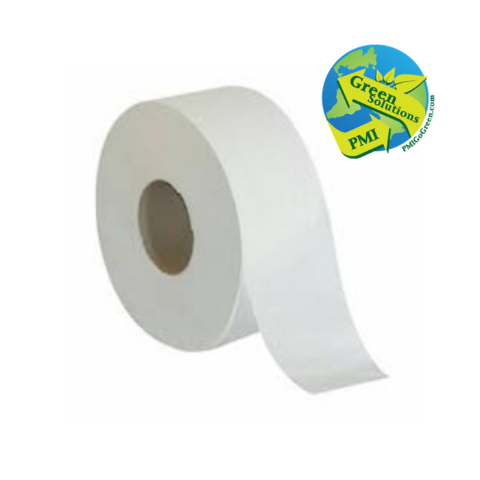 (PT-5050) (1000J) Truly Green, Toilet Tissue JRT Jr Jumbo Bathroom Tissue, 2 Ply, 12 Rolls.-PMI GREEN SOULTIONS