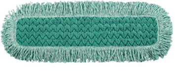 (CM-0380) Rubbermaid HYGEN 24" Green Microfiber Fringed Dust Mop Pad