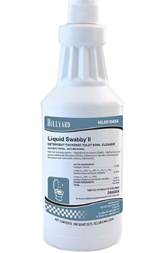 (LB-0208) Liquid Swabby II, Quart, has a pleasant fragrance, EPA registered as a disinfectant effective against HIV, Non-Acid, 12 Quarts per Case