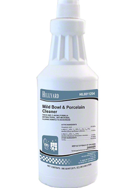 (LB-1118) Mild Bowl & Porcelain Cleaner, Quart, Cleans and disinfects toilets, tile, grout  and other surfaces, Mild-Acid