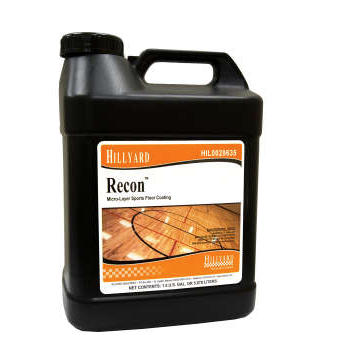 (LH-5000) Recon, Micro-Layer Sports Floor Coating. 1.5 Gallon. Coverage Rates - Square Feet Per Gallon, Multi-Flo XP: 1,200 to 1,500 Microfiber Flat Mop: 1,500 to 2,000
