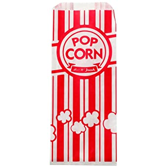 (PA-7600) Popcorn Bag 8", 1 oz., 100 Per Pack