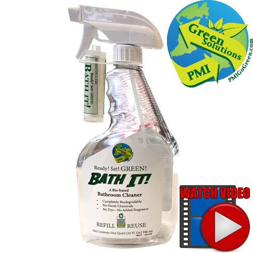 (CT-6000) PMI's Bath It! Combo. A Bio-based Bathroom Cleaner, RTU, 32 oz. PMI GREEN SOULTIONS