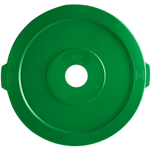 (CE-2020) Green Clean 32 Gal Recycling Lid with disposal HOLE for cans and bottles.
