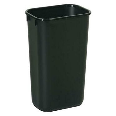 (CE-4000) Rubbermaid 2957 41 Qt. / 10.25 Gallon Black Rectangular Wastebasket / Trash Can
