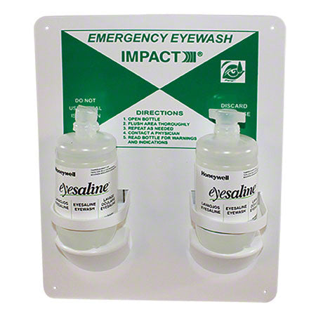 (CV-0570) Emergency Eyewash w/ Sign, includes 2- 16 oz bottles of Sperian Saline Eyewash (Call to order)