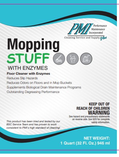 (LE-0030) PMI's MOPPING STUFF WITH ENZYMES - Floor Cleaner with Enzymes, Gallon