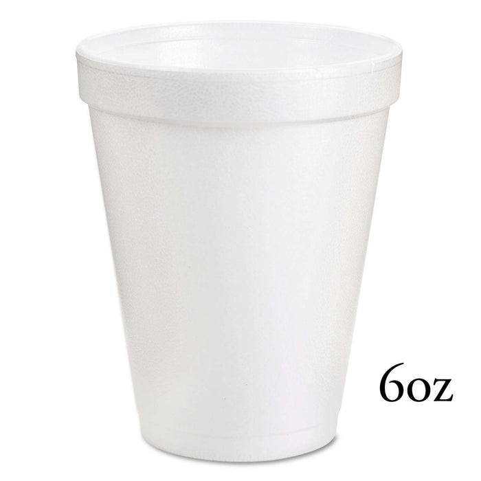 (PA-0010) Foam Cups, 6 oz., 25 per Sleeve, Hot/Cold, WinCup, 40 Per Case