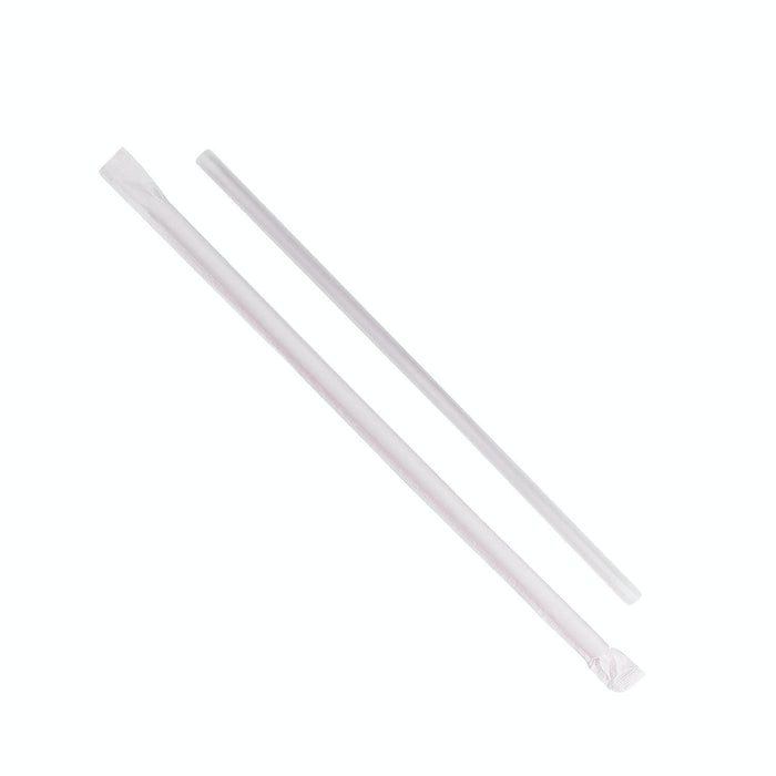 (PA-1450) Straw, Clear Jumbo Straw 10.25", Wrapped, 500 Per Pack