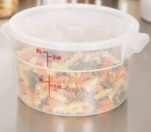 (PA-1865) Food Storage Container and Lid, 2 Qt, Round