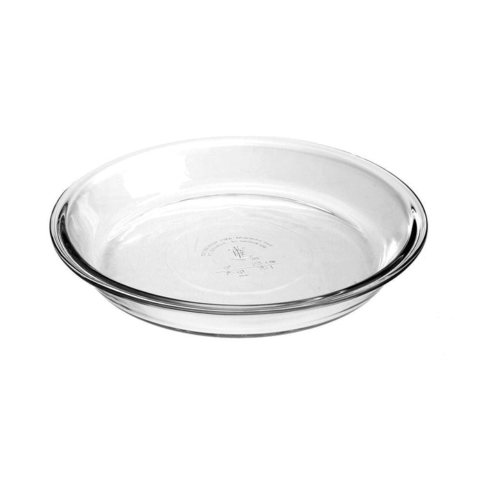 (PA-6265) Glass Pie Pan, 9" x 1 1/2", Made in America