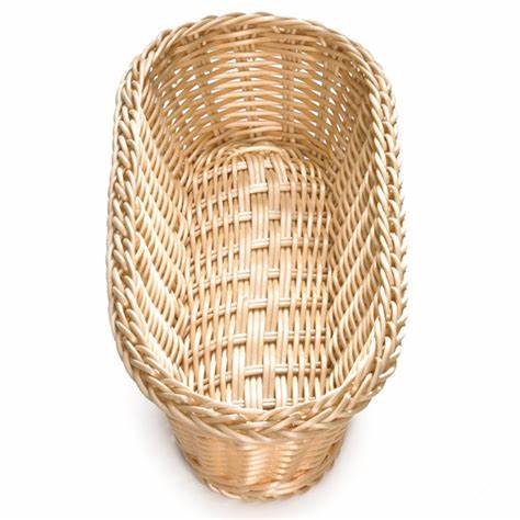 (PA-8480) Basket Natural Woven, 15" x 6" x 3", Oblong
