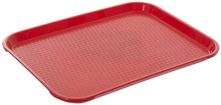 (PA-8580) Cafe Tray Rectangular 18" X 14", Red