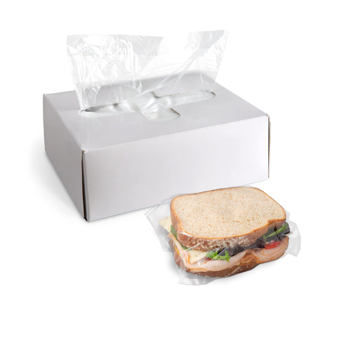 (PA-9470) 7" X 7" Poly Sandwich Bag, Flip Top Clear 2000 Case