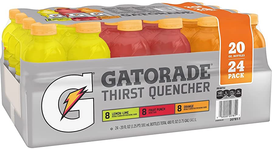 (PD-0600) Gatorade Sports Drink, 20 oz bottles, 24 per case