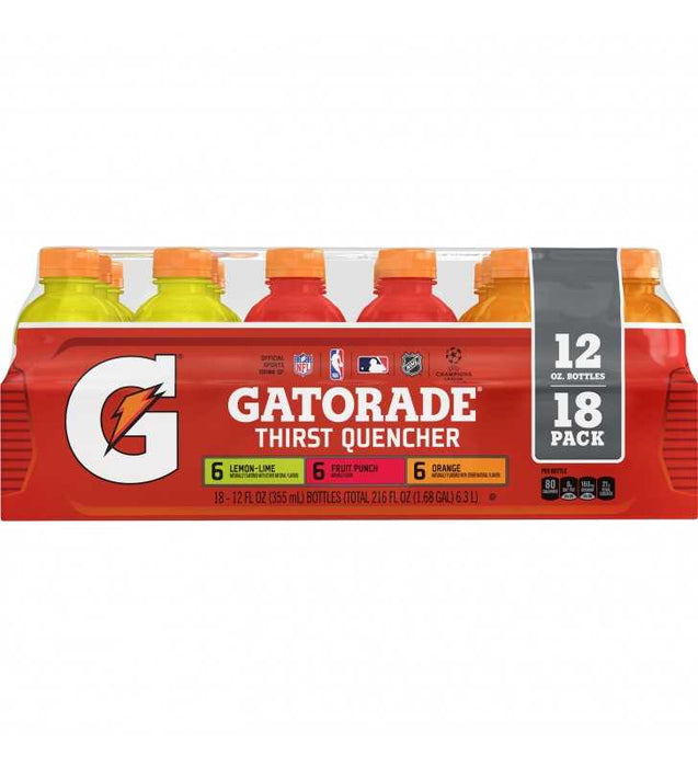 (PD-0670) Gatorade Thirst Quencher Sports Drink Variety Pack, 12 Fl. Oz., 18 Count.