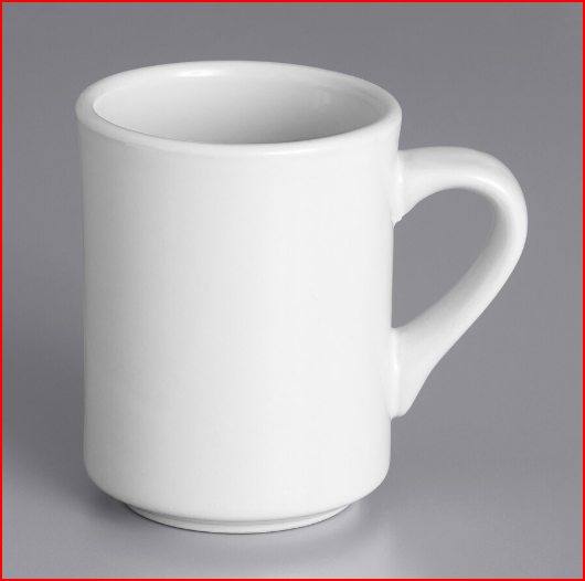 (PH-0350) Acopa Mug, 3" 8 Oz Wide Rim American, Tuxton White Chinawear
