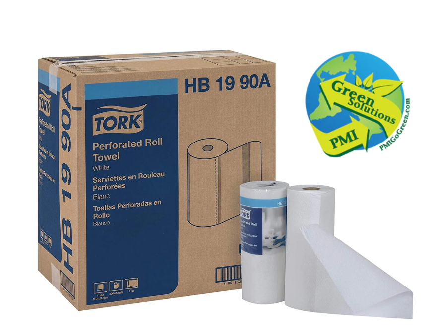 (PR-0010) (HB1990A) Tork Household Roll Towel, 2- Ply Paper Towel, 100% Recycled, Ecologo Certified, 11" x 9", 84 Sheets per Roll, 30 Rolls Per Case