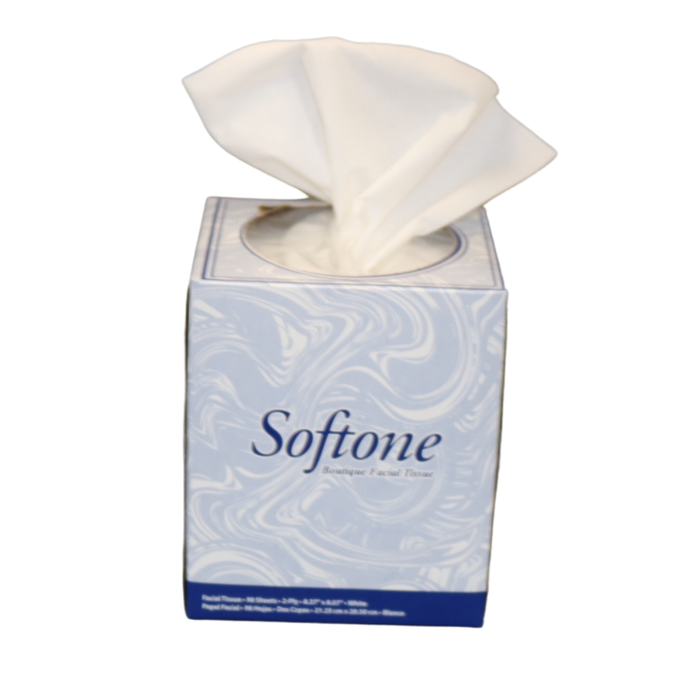 (PS-0060) (0502) Softone Facial Tissue, 90 Sheets Per Box, 36 Boxes Per Case