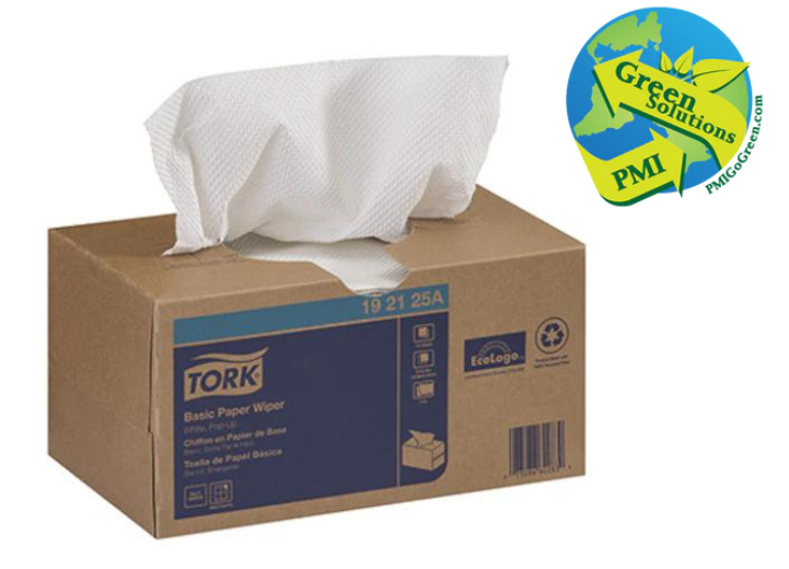 (PW-2000) Tork Basic Paper Wiper, Pop-up Box, 110 Wipes Per Box