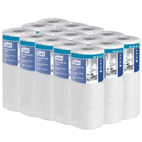 (PR-0010) (HB1990A) Tork Household Roll Towel, 2- Ply Paper Towel, 100% Recycled, Ecologo Certified, 11" x 9", 84 Sheets per Roll, 30 Rolls Per Case