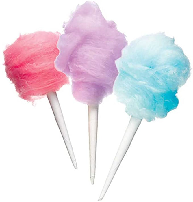 (PD-5050) Cotton Candy Cones, Plain White, Sleeve of 100