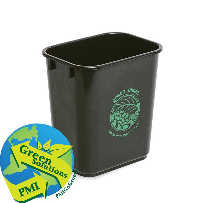 (CE-2XXX) Office Wastebasket, Black, (Green Clean) PMI GREEN SOULTIONS