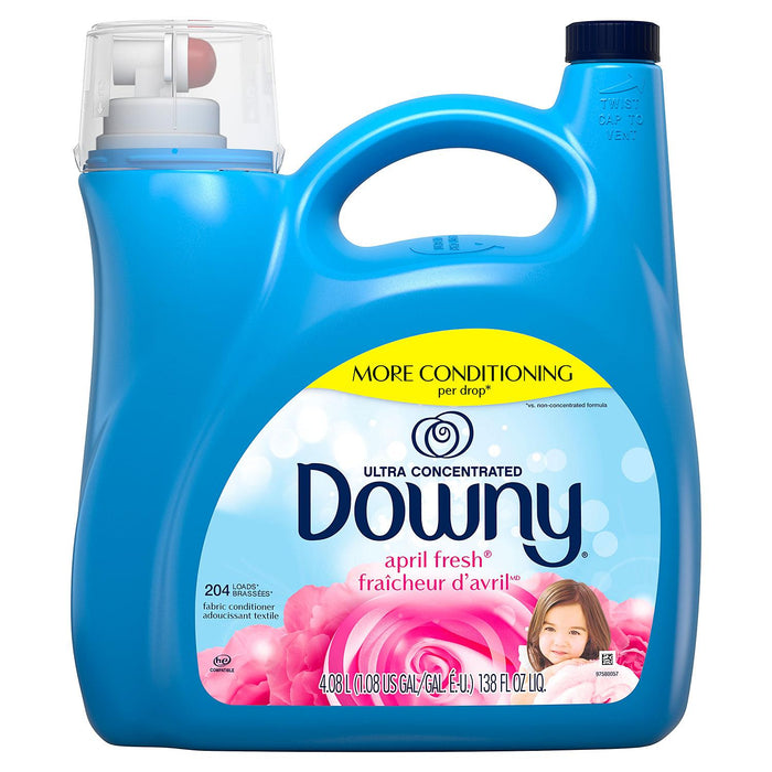 (CI-0850) Downy, Ultra Concentrated, April Fresh, Fabric Softener (138 fl. oz., 204 loads).