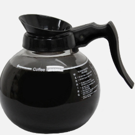 (PA-8545) Coffee Decanter 64 Oz Glass,  Handle varies by color