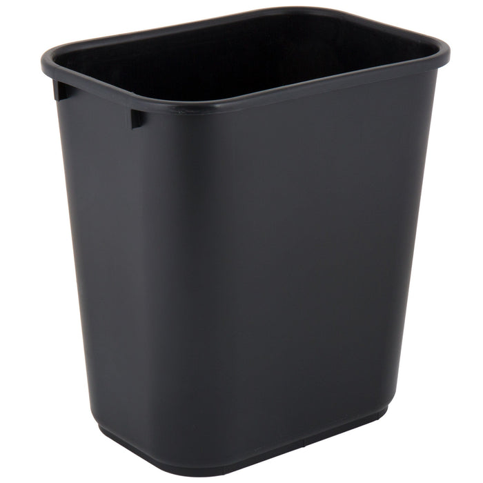 (CE-0120) Wastebasket, 28 Quart (7 Gallon), Black, Plastic